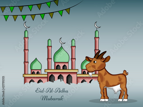 Illustration of background for the occasion of Muslim festival Eid-al-adha 

