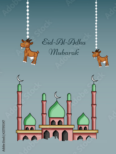 Illustration of background for the occasion of Muslim festival Eid-al-adha 
