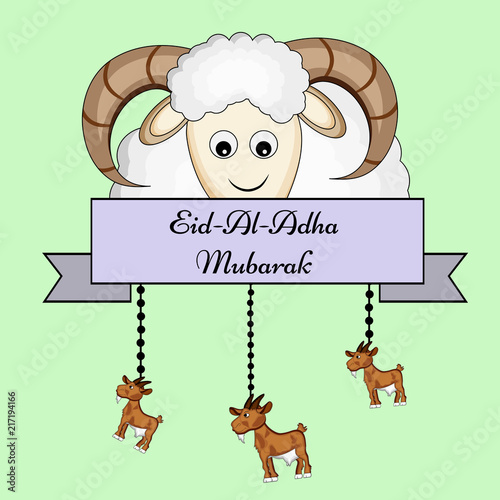 Illustration of background for the occasion of Muslim festival Eid-al-adha 

