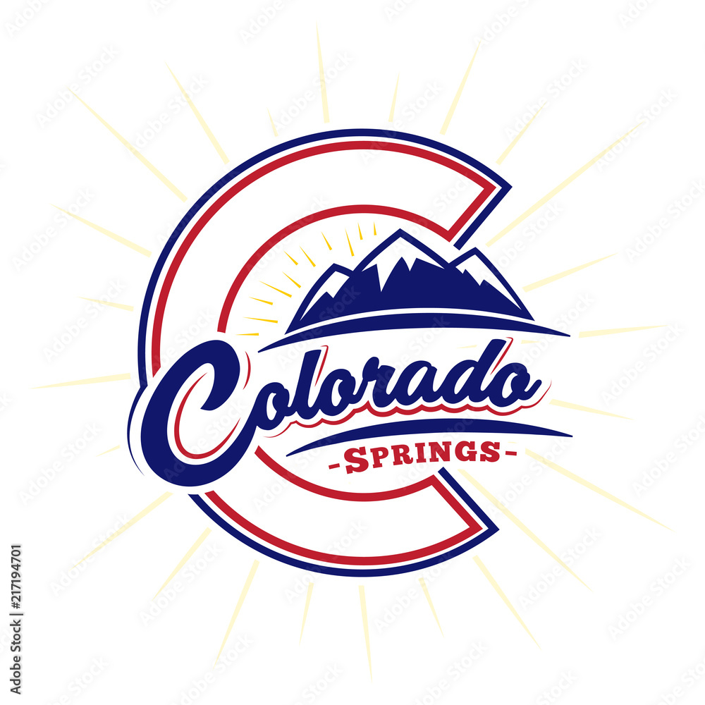 Fototapeta premium Colorado Springs logo. Vector and illustration.