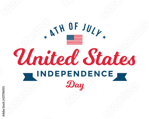 United States Of America 4th July Independence Day Celebration Vintage Badge Illustration