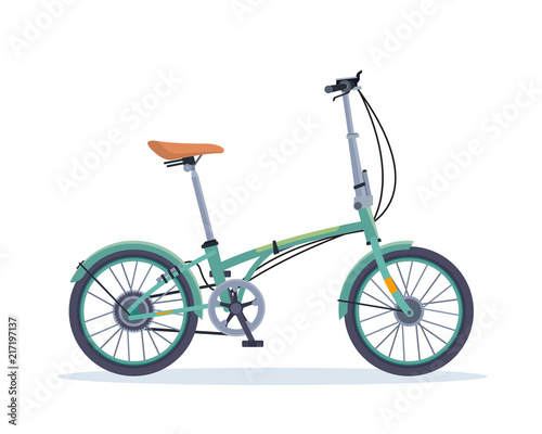 Modern Folded City Bike Illustration