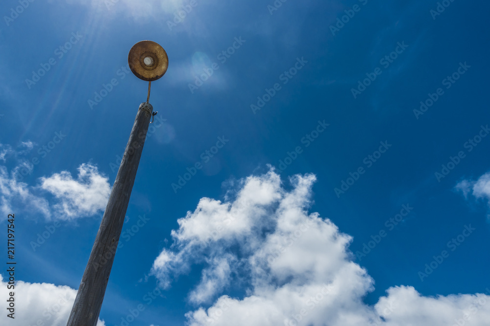 Traditional Street lantern in Okinawa, Japan, selective focus, copy space Traditional Street lantern in Okinawa, Japan, selective focus, copy space