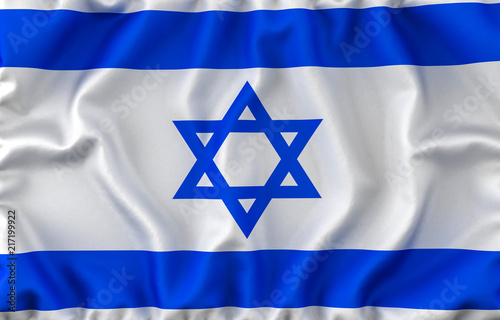Israel Waving Flag. 3D rendering