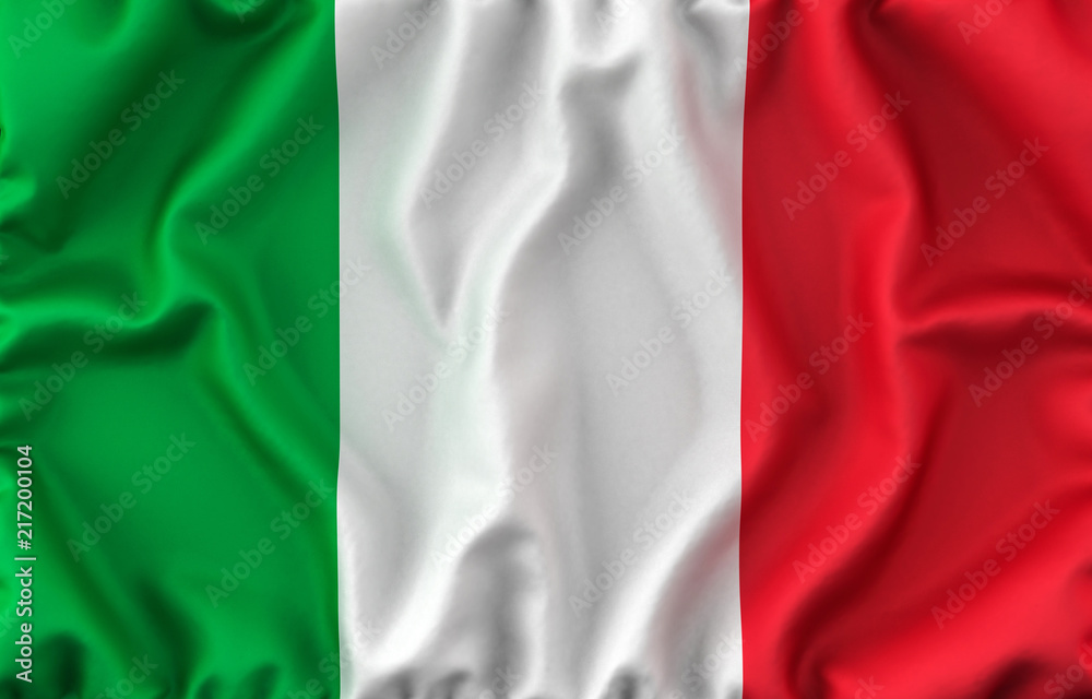 Fototapeta premium Italy Waving Flag. 3D rendering