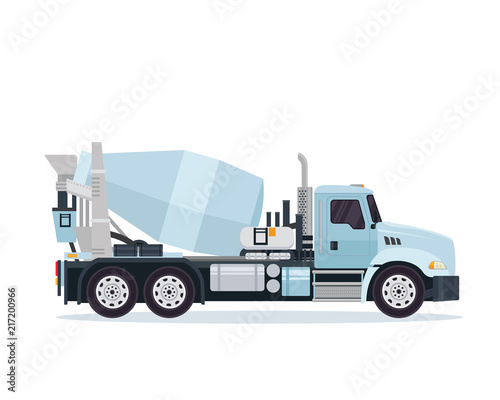 Modern Cement Mixer Truck Illustration Vehicle