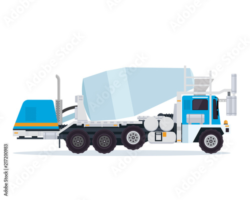 Modern Cement Mixer Truck Illustration Vehicle