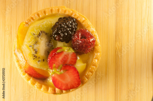 beautiful macro background of fruit pastry