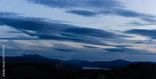 Clouds after sunset over bala lake