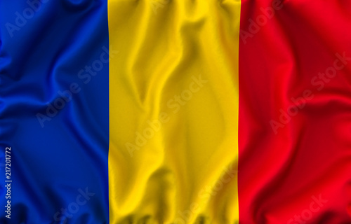 Romania Waving Flag. 3D rendering