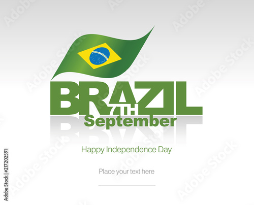 Brazil Independence Day flag logo icon banner