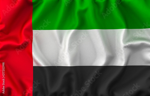 Free Download United Arab Emirates Waving Flag. 3D rendering - GFXLoad