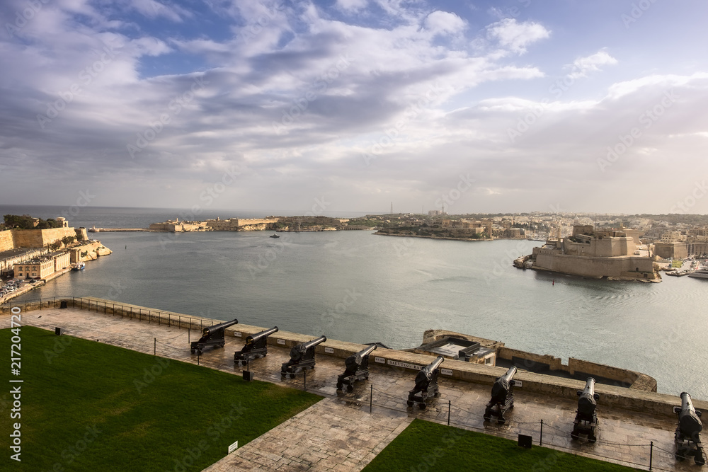 Saluting battery. Grand Harbor of Valletta, Malta Saluting battery. Grand Harbor of Valletta, Malta