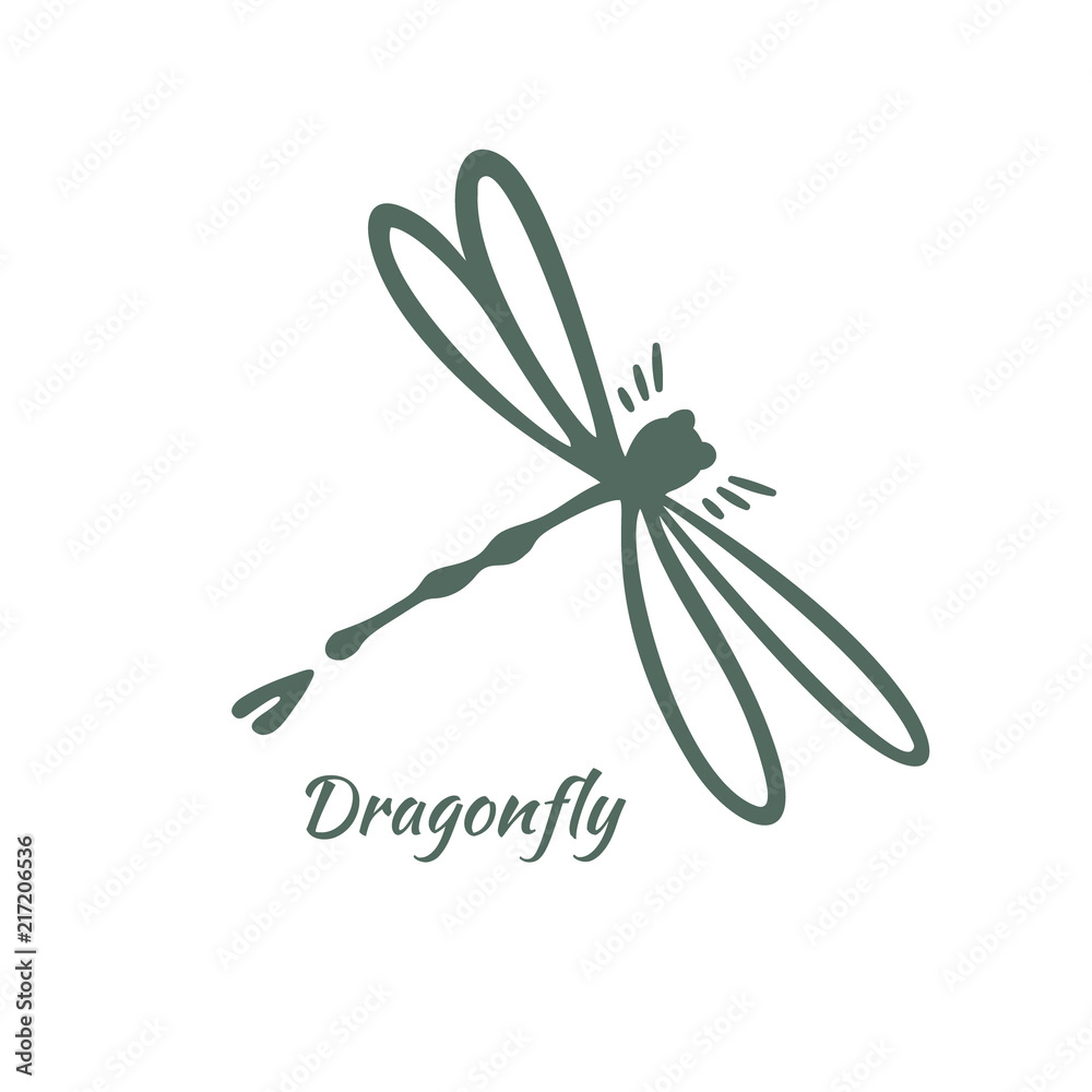 Dragonfly Logo Design Template. Vector Illustration Dragonfly Logo Design Template. Vector Illustration