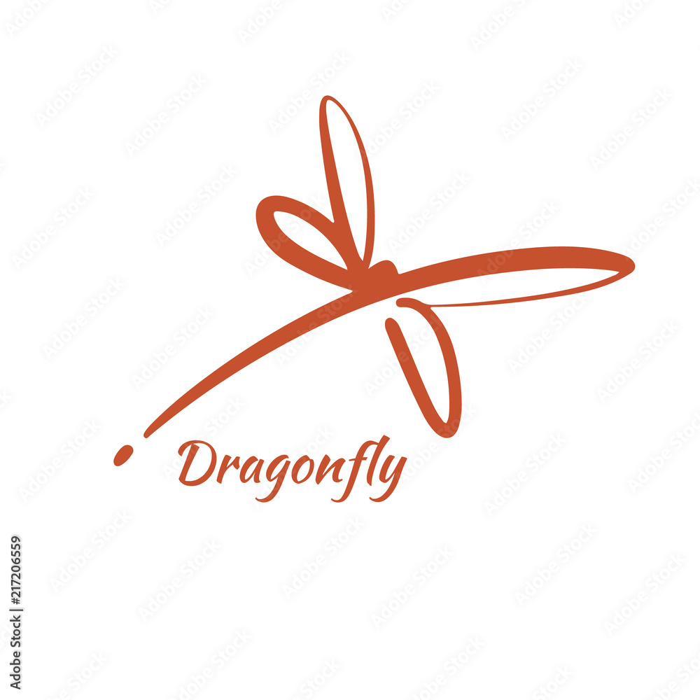 Dragonfly Logo Design Template. Vector Illustration Dragonfly Logo Design Template. Vector Illustration