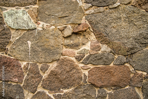 wall with granit stones photo