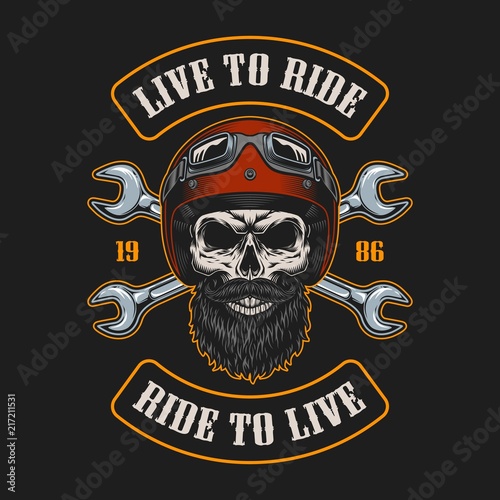 Vintage biker emblem