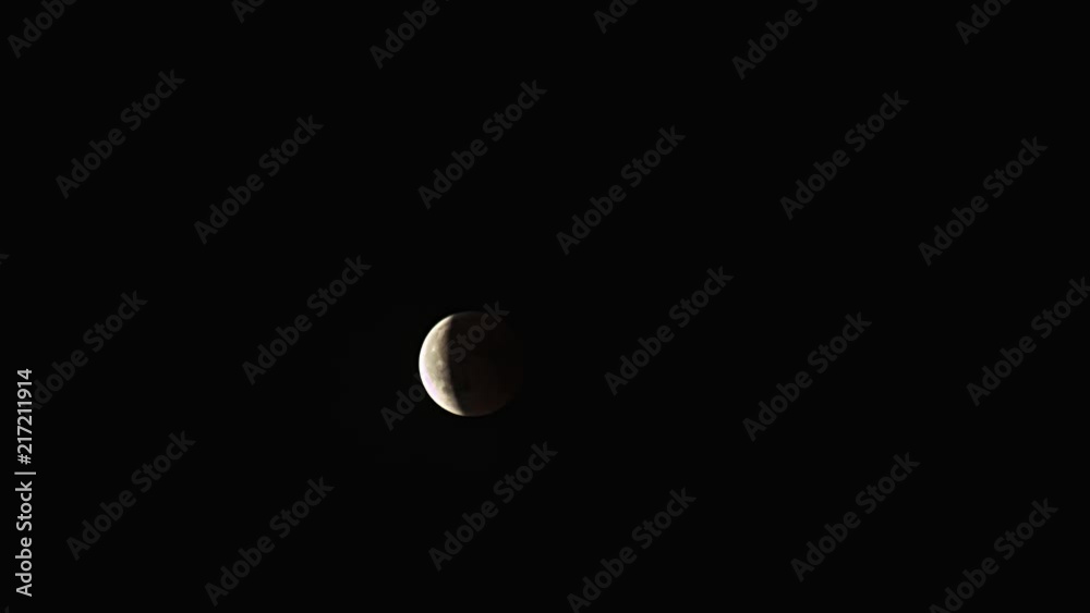 Penumbral ending Eclipse. Blood Moon Rising during Lunar Total Eclipse. Penumbral ending Eclipse. Blood Moon Rising during Lunar Total Eclipse.