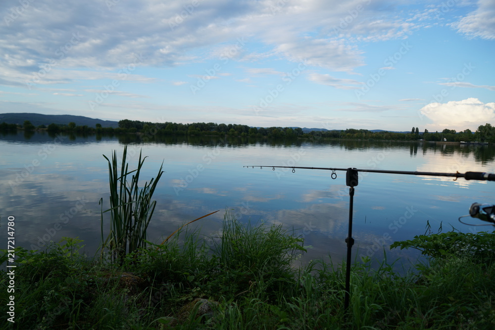 Fishing in Germany on a warm summer evening on the Danube
Fishing in Germany on a warm summer evening on the Danube