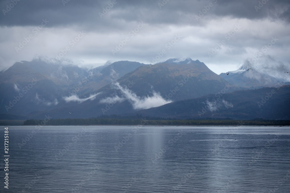 Valdez, Alaska. View of bay and mountains.