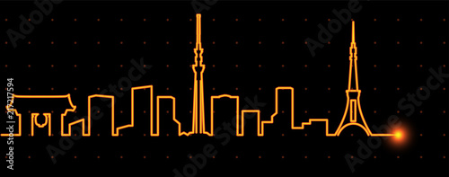 Tokyo Light Streak Skyline