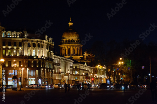 Saint Isaac s Cathedral at night  St.Petrsburg  Russia