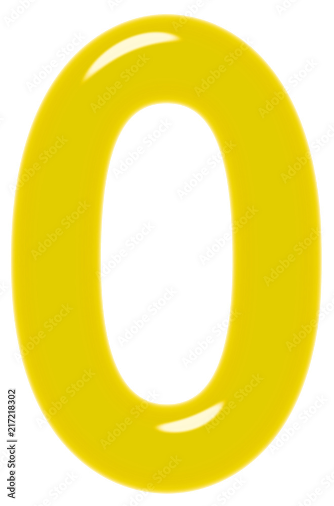 Numeral 0, zero, isolated on white background, 3d render Numeral 0, zero, isolated on white background, 3d render
