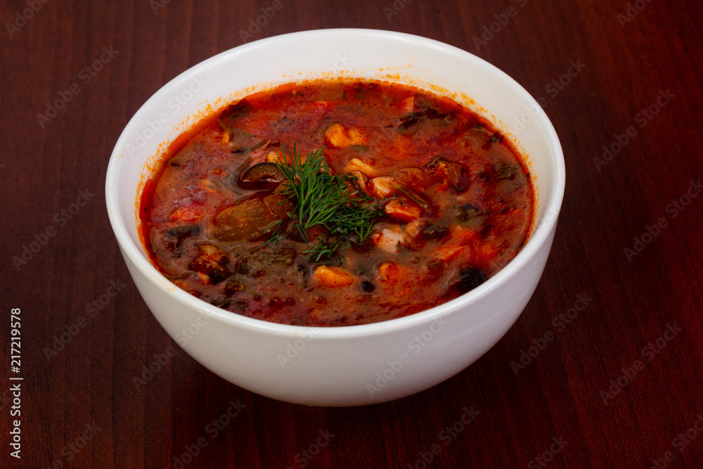 Traditional Solyanka soup Traditional Solyanka soup