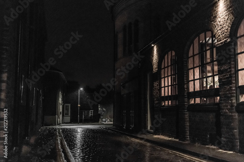 dark rainy street