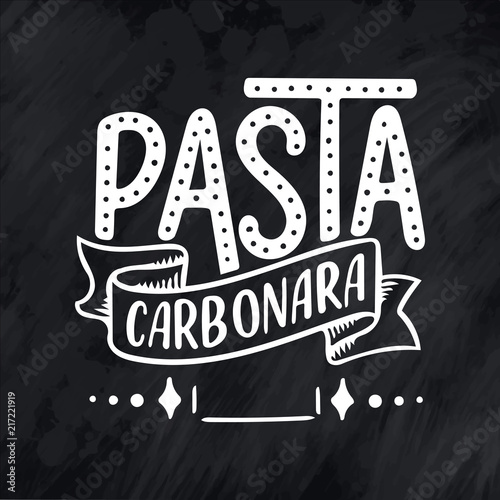 Italian food menu - names of dishe. Lettering phrases for your design, stylized drawing, hand drawn composition.