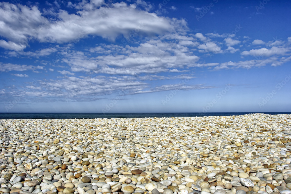 Empty pebble beach