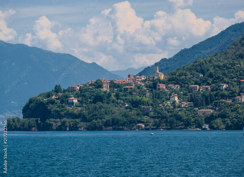 Breathtaking summer landscape of Lake Maggiore,Piedmont. Italy
