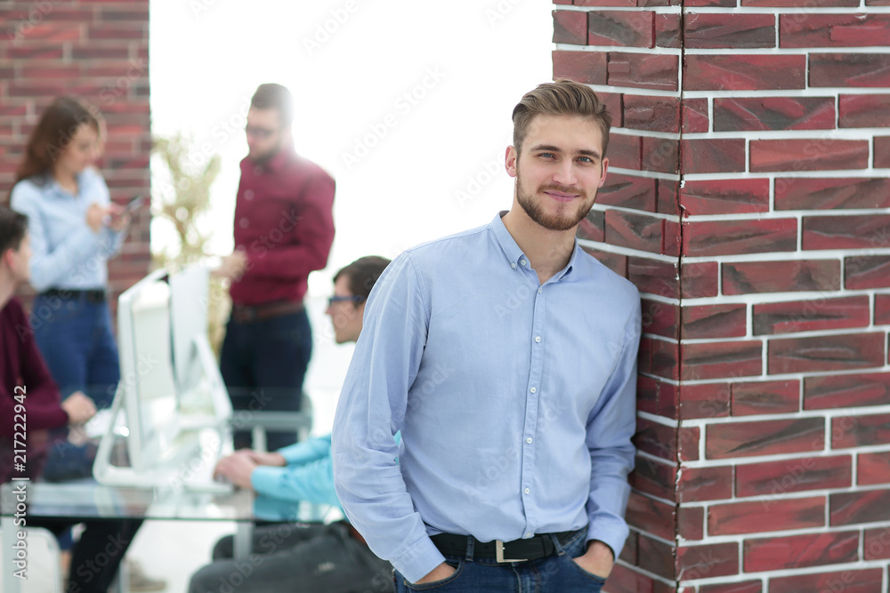 Handsome smiling confident businessman portrait.