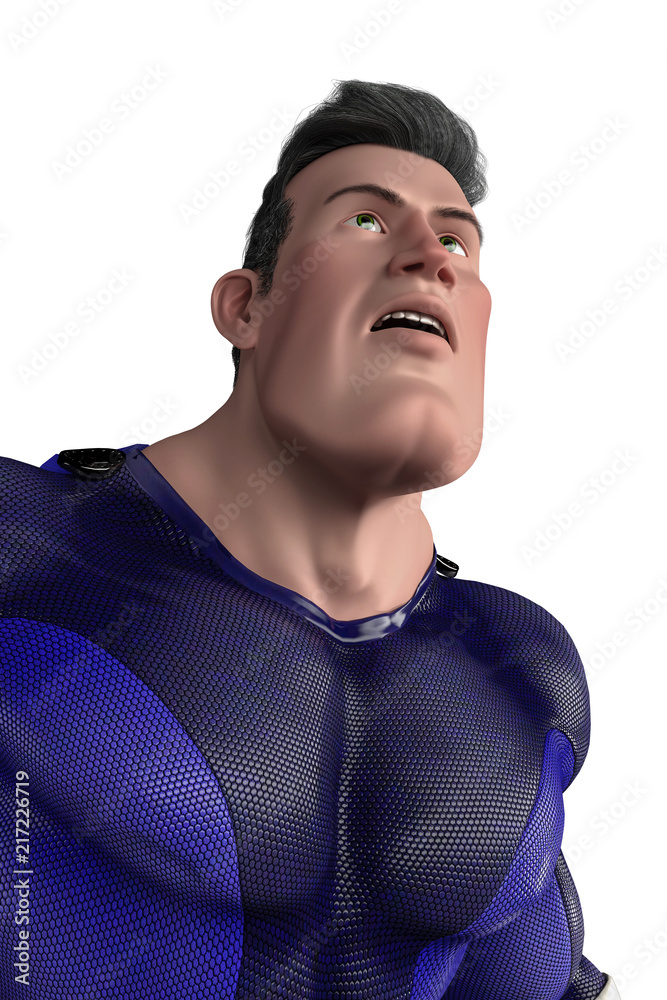 mega power super hero cartoon in a white background mega power super hero cartoon in a white background
