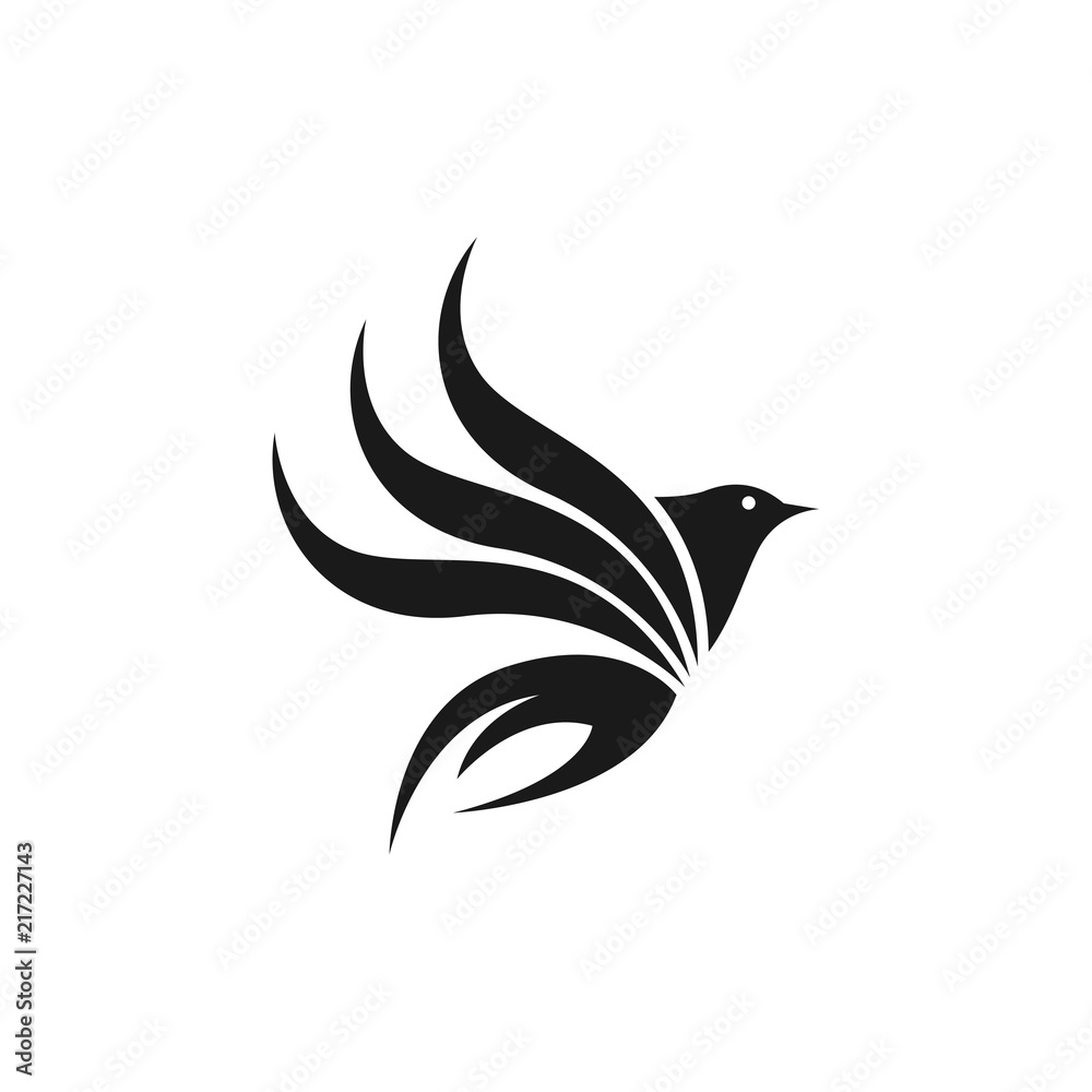 Bird Flat Logo Template Design Bird Flat Logo Template Design