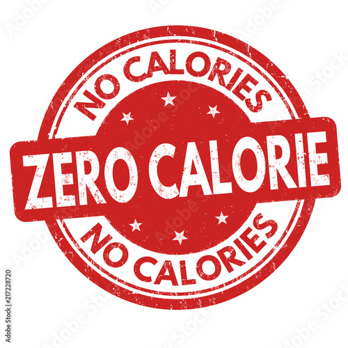 Zero calorie sign or stamp