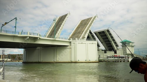 Timelapse of Drawbridge opening and closing photo