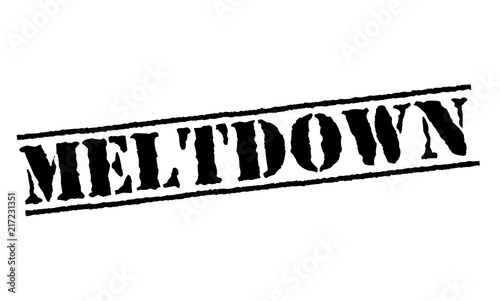 Meltdown typographic stamp