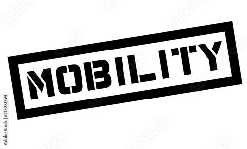 Mobility typographic stamp