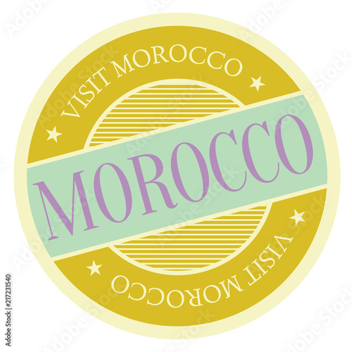 Morocco geographic stamp photo