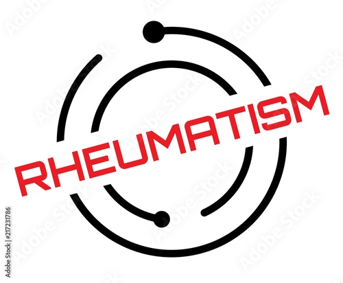 Rheumatism stamp on white