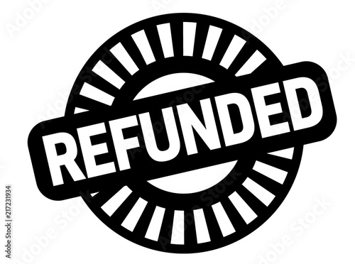 Refunded black stamp