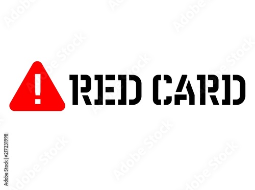 Red card attention sign