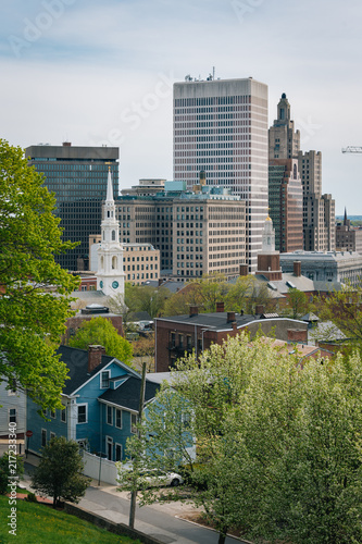View of the skyline from Prospect Terrace  in Providence  Rhode Island