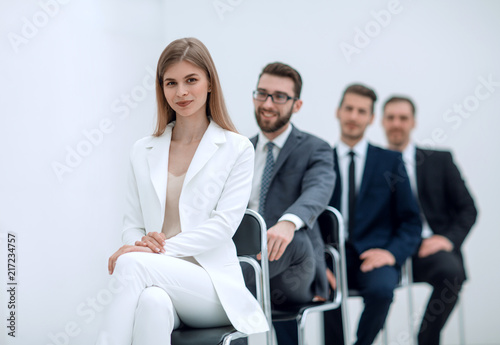 young professionals are sitting in anticipation of the interview
