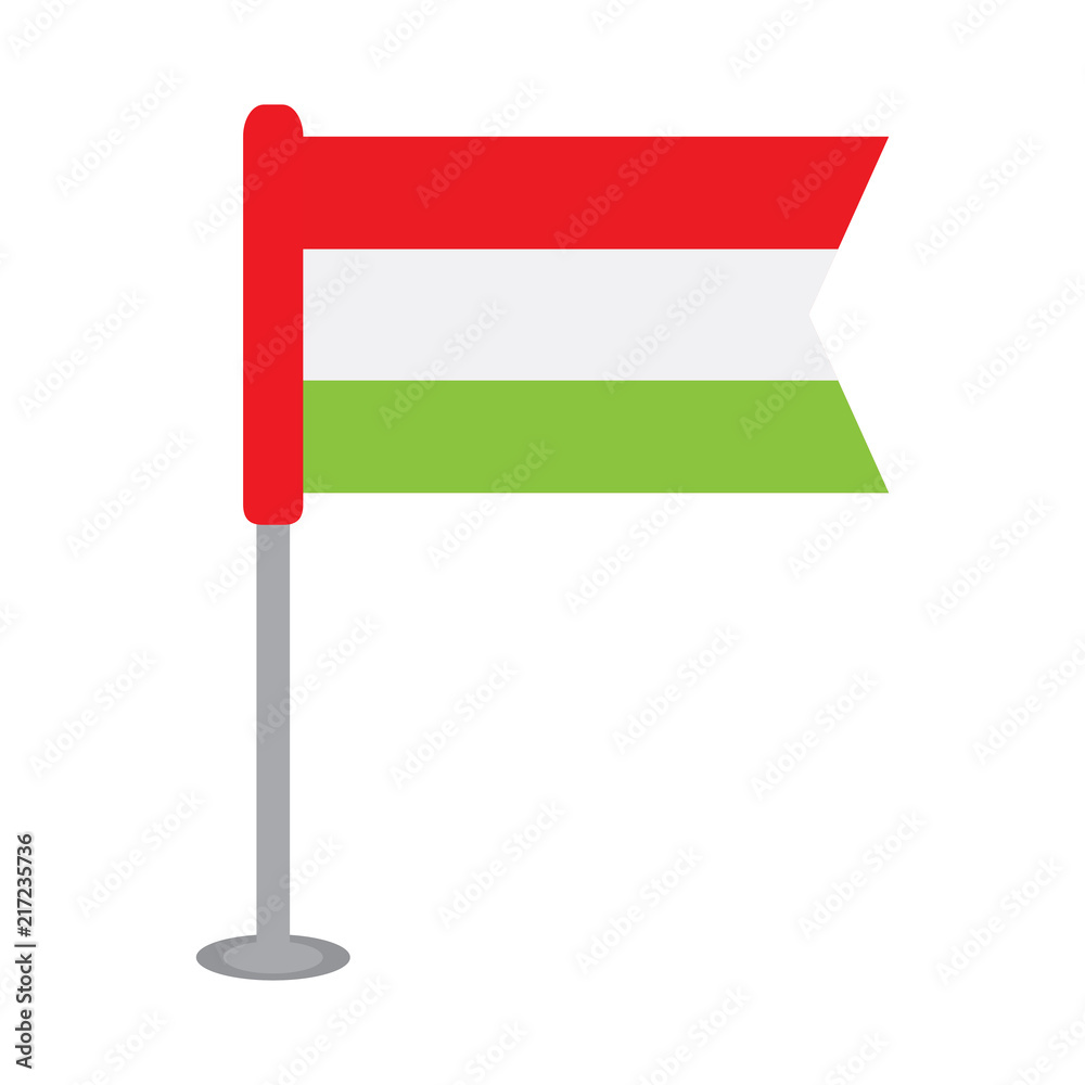 Isolated flag of Hungary Isolated flag of Hungary