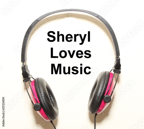 Sheryl Loves Music Headphone Graphic Original Design photo