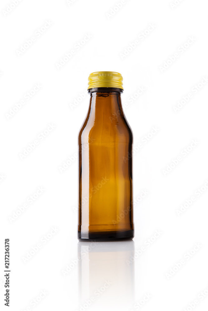 brown glass bottle isolated white brown glass bottle isolated white