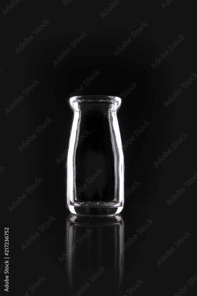 glass container silhouette on the black glass container silhouette on the black