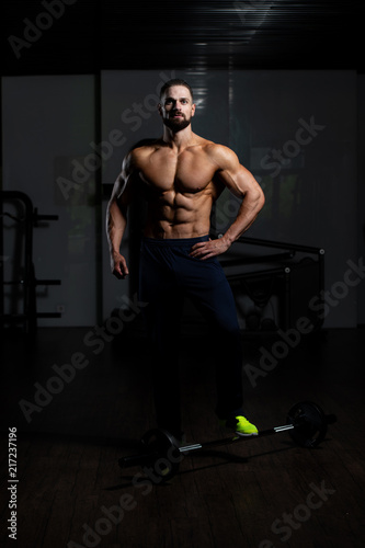 Portrait Of Caucasian Instructor In Fitness Center Gym
